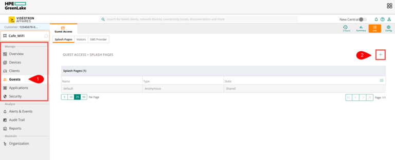 Aruba HPE - Guests - Guest Access - Splash Pages