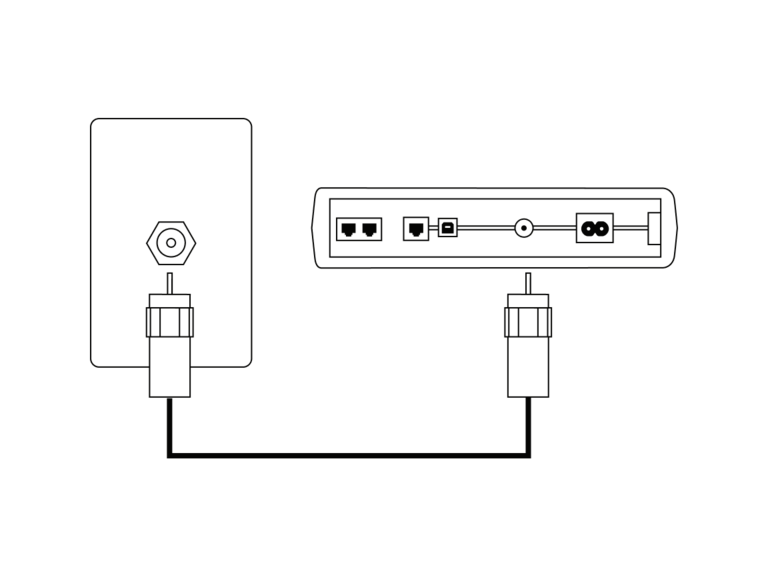 auto installation connection coax amovible