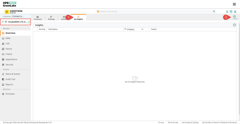 Aruba - HPE -Overview - AI Insights