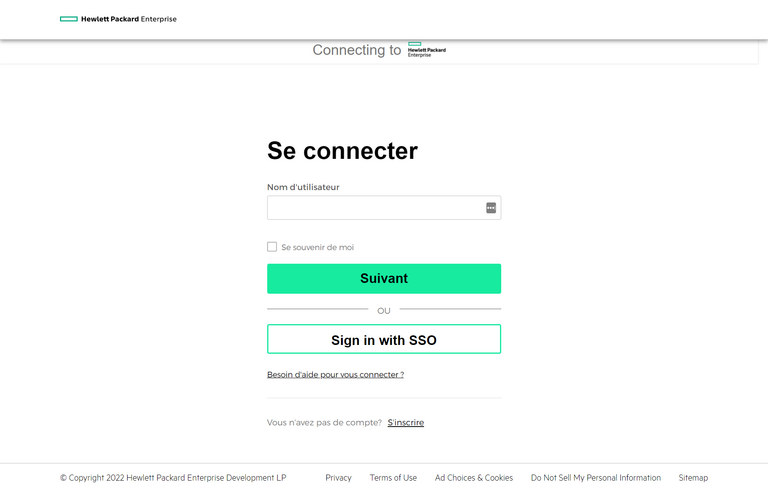 Se connecter Hewlett Packlard - Aruba
