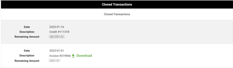 Invoice Fibre noire