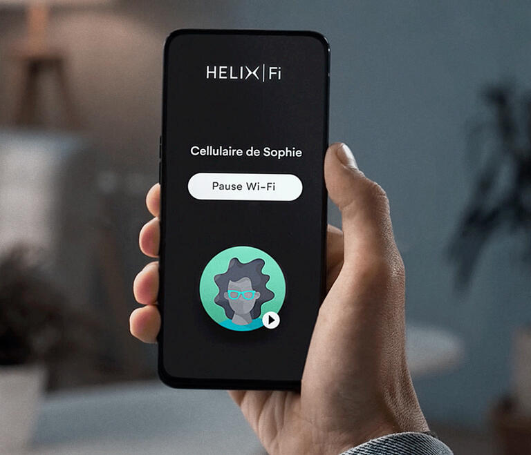 mobile domotique appli helix tv