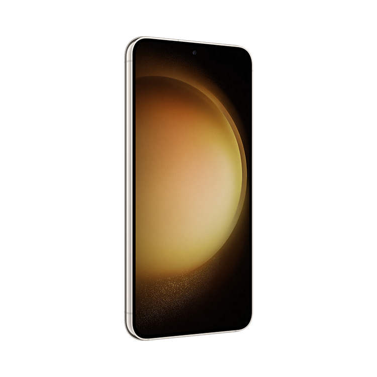 Samsung Galaxy S23 vu du côté sans les touches d'alimentation et de volume.