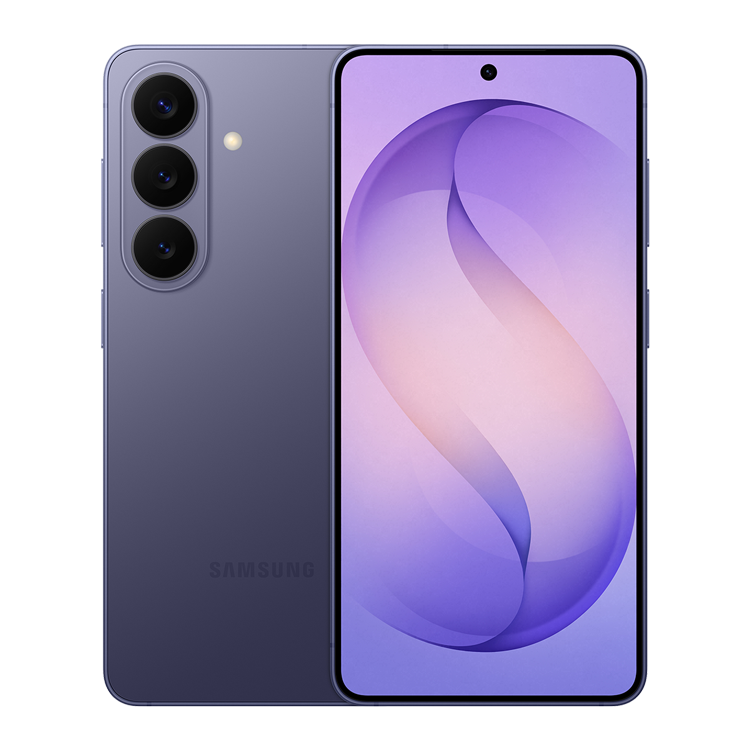 Samsung Galaxy S26 Violet cobalt Vue avant et arrière