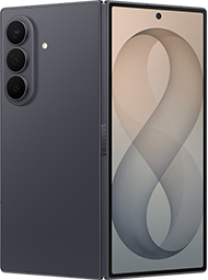 Samsung Galaxy Z Fold8 Ultra Graphite vue face ouvert et plie