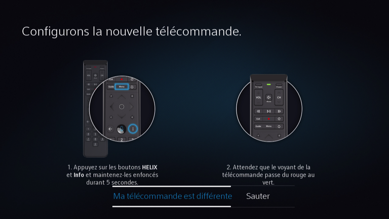 auto install terminal configurer telecommande