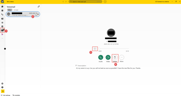 Webex user guide voicemail 1 2 3 4