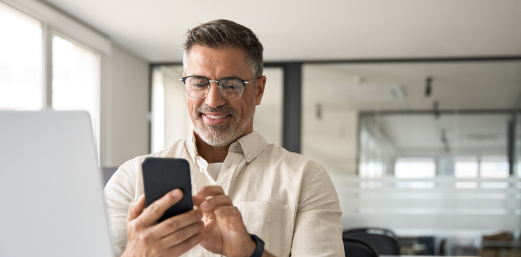 Homme lunette Appareil Mobile