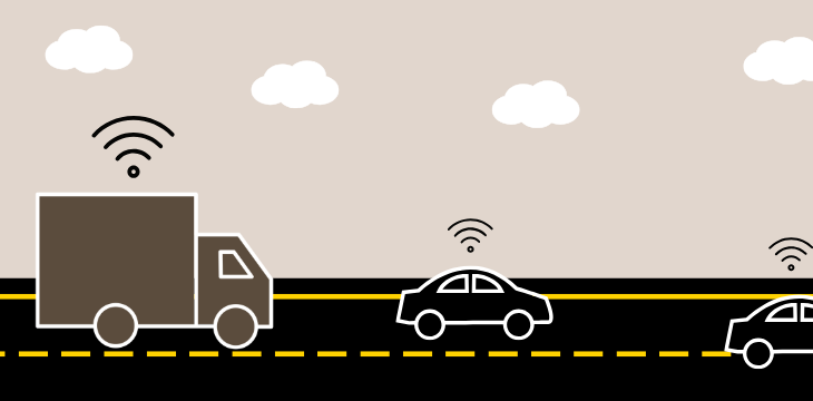 transport camion auto wifi route
