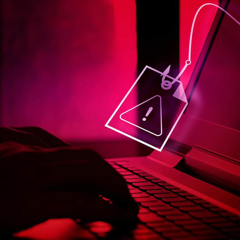 cybersécurité rose main portable