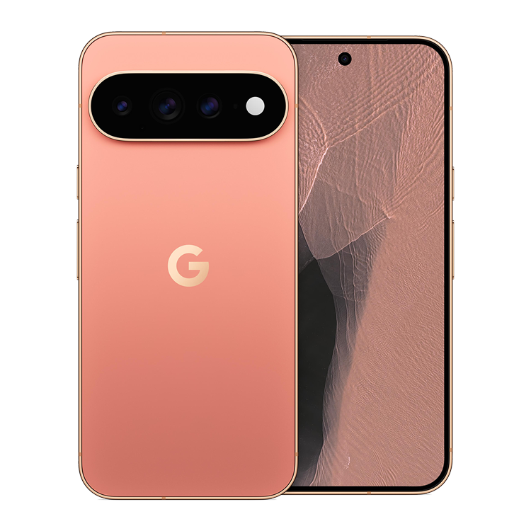 Google Pixel 11 Pro XL Rose cendré vue avant et arrière