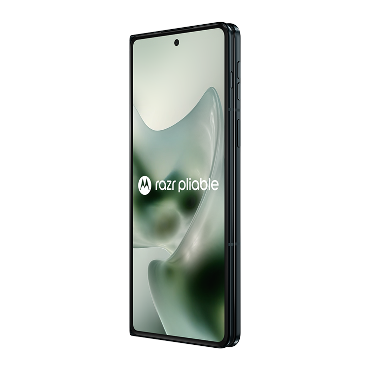 Motorola Razr Fold 2026 Bleu noirci par Pantone vue de côté droite