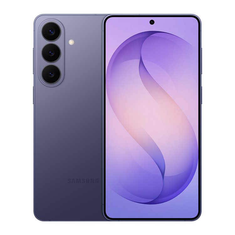 Samsung Galaxy S26+ Violet cobalt Vue avant et arrière