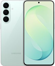 Samsung Galaxy S26 FE Pistache vue avant et arrière