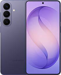 Samsung Galaxy S26 Plus - Cobalt Violet Color - front and back view