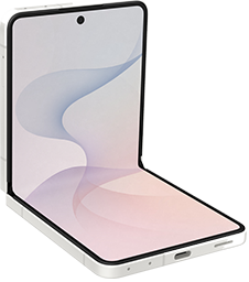 Samsung Galaxy Z Flip8 - Cream color - front view and folded view