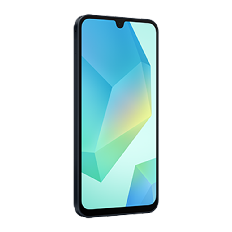 samsung galaxy a16 couleur bleu noir vue de côté avec bouton volume