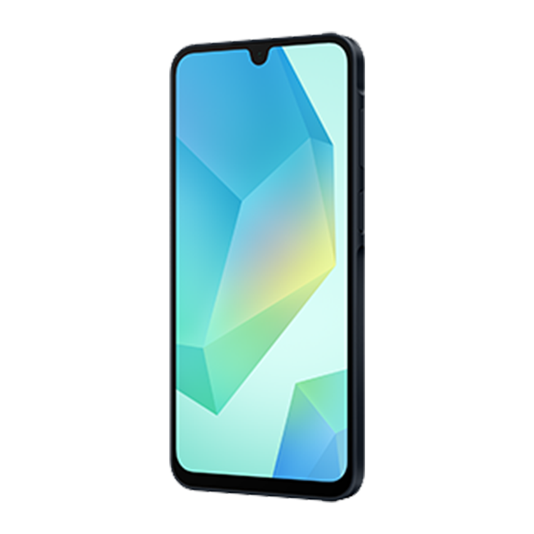 samsung galaxy a16 couleur bleu noir vue de côté sans bouton volume