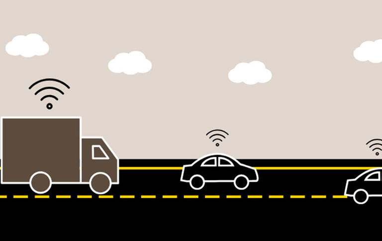 truck transport car wifi road