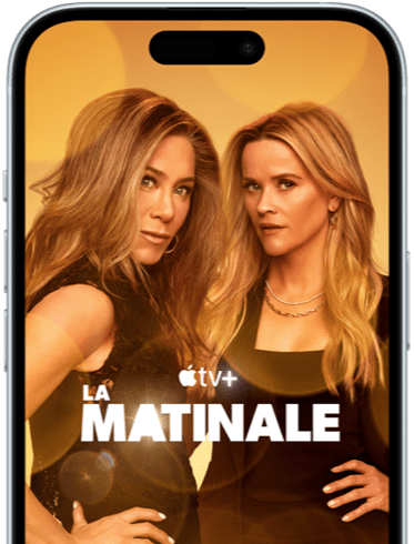 iPhone 15 affichant la série La matinale sur Apple TV+
